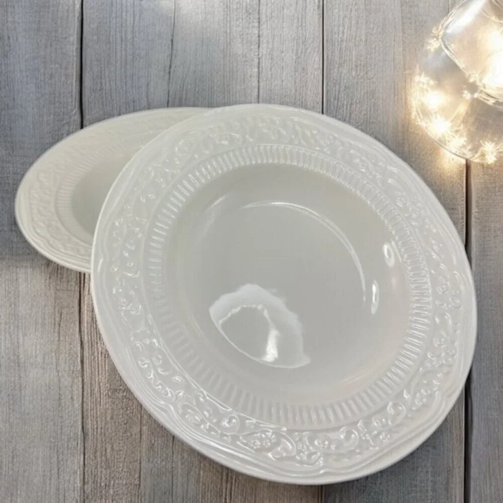 Mikasa American Countryside 9.25”Across Round Dish‎ Bowl Set 2 New With Sticker